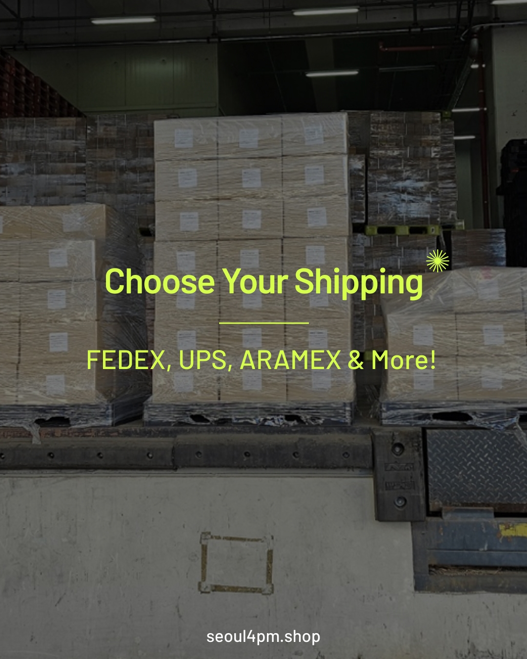 Choose Your Shipping : FEDEX, UPS, ARAMEX & MORE!